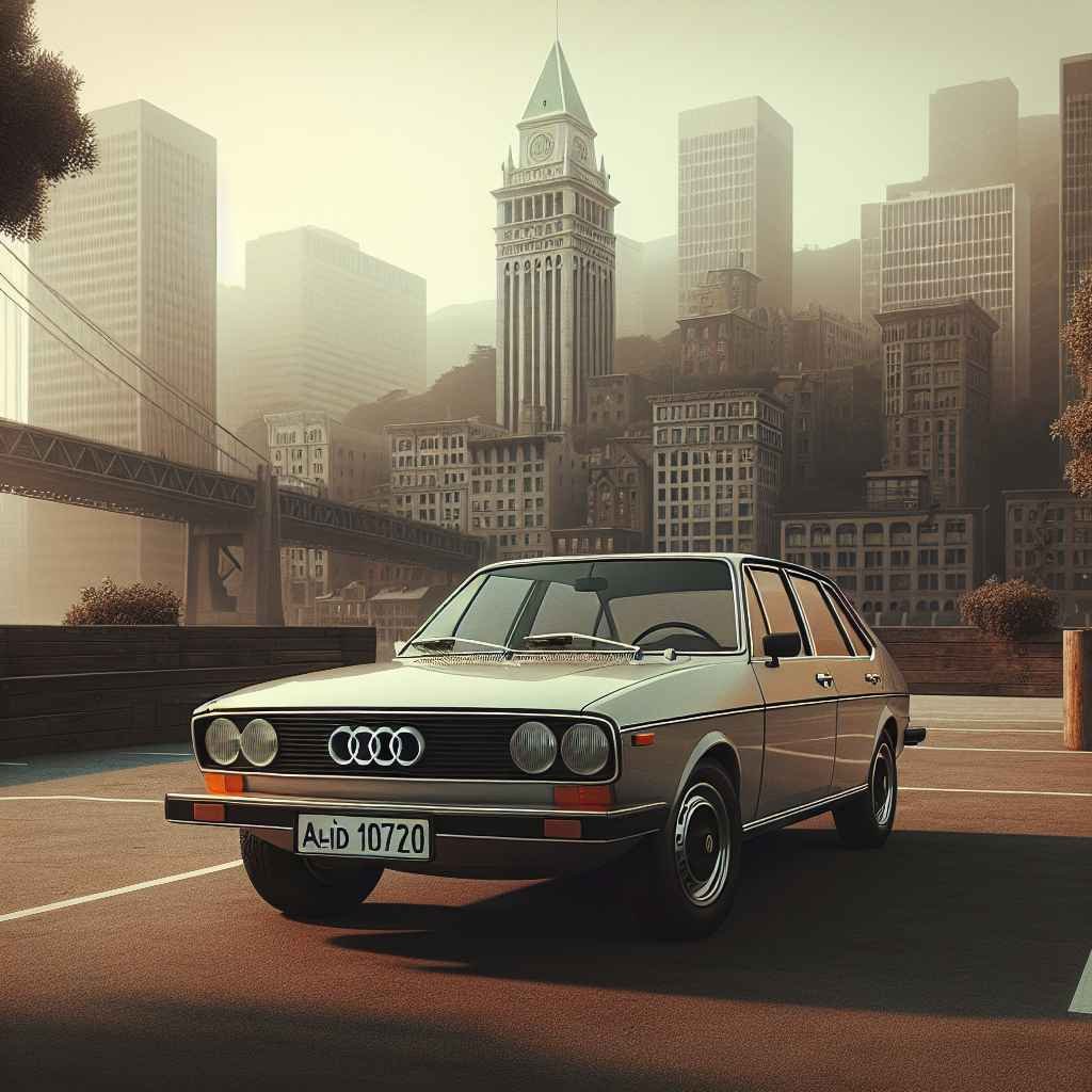 Audi 100 Avant (C1) parkiran, klasičan dizajn, kultni status, vintage šarm, poznat iz 70-ih.