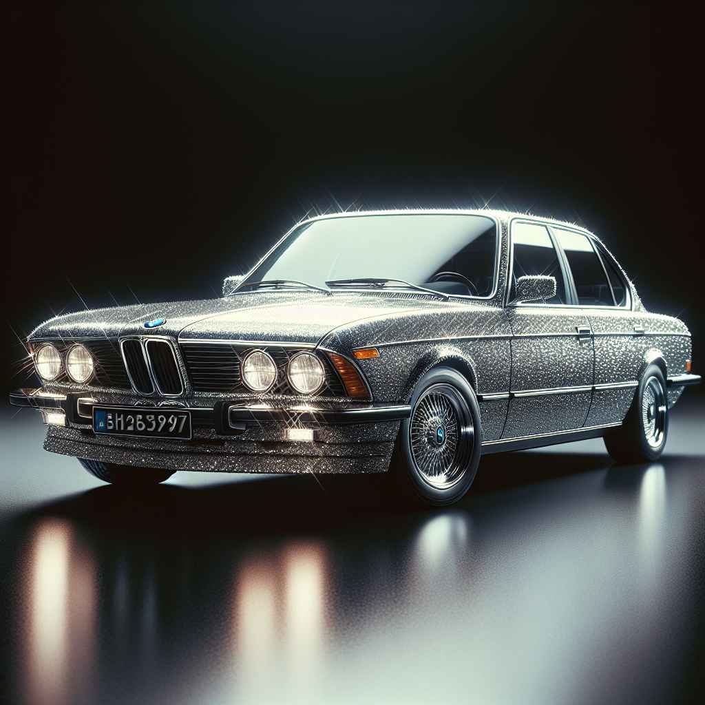 BMW E28 5 Series parkiran, klasičan dizajn, ikonični sedan, omiljeni status, estetski poziranje.