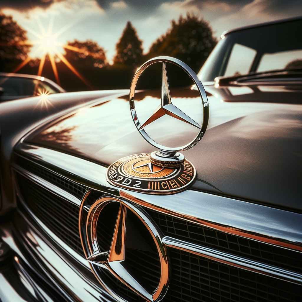 Mercedes-Benz 230SL (W113) parkiran, sofisticiran, klasik, ikoničan dizajn, zvijezda naslonjena hauba, elegancija šezdesetih.
